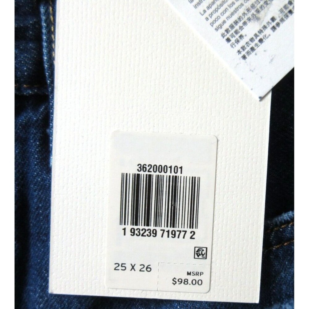 NWT Levi's 501 Original in Market Grammar Destroyed High Rise Straight Jeans 25 - Picture 8 of 10